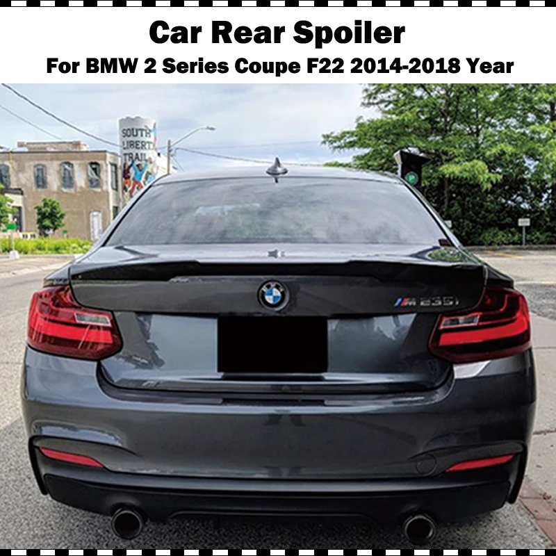 M4 style Carbon fiber rear trunk spoiler For BMW 2 series coupe 220i 225i M235i M240i 2014 - 2020 F22 CF wing | Автомобили и