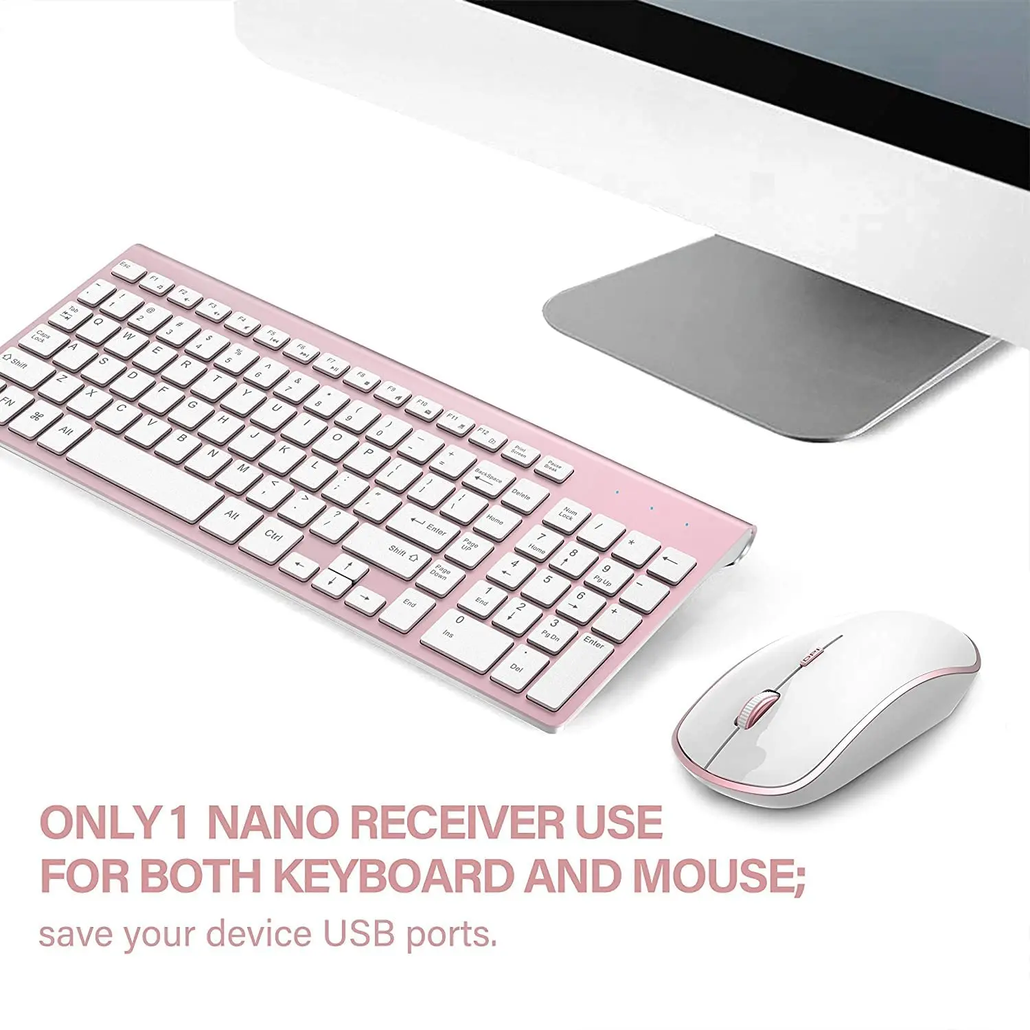 2 4g rechargeable wireless keyboard mouse russian italian ultra thin keyboard and 2400 dpi mice combo for pc computer laptop free global shipping