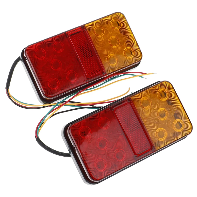 

2Pcs/Pair 12V 10 LED Truck Car Trailer Rear TailLight Stop Durable Indicator Lamp Wholesale