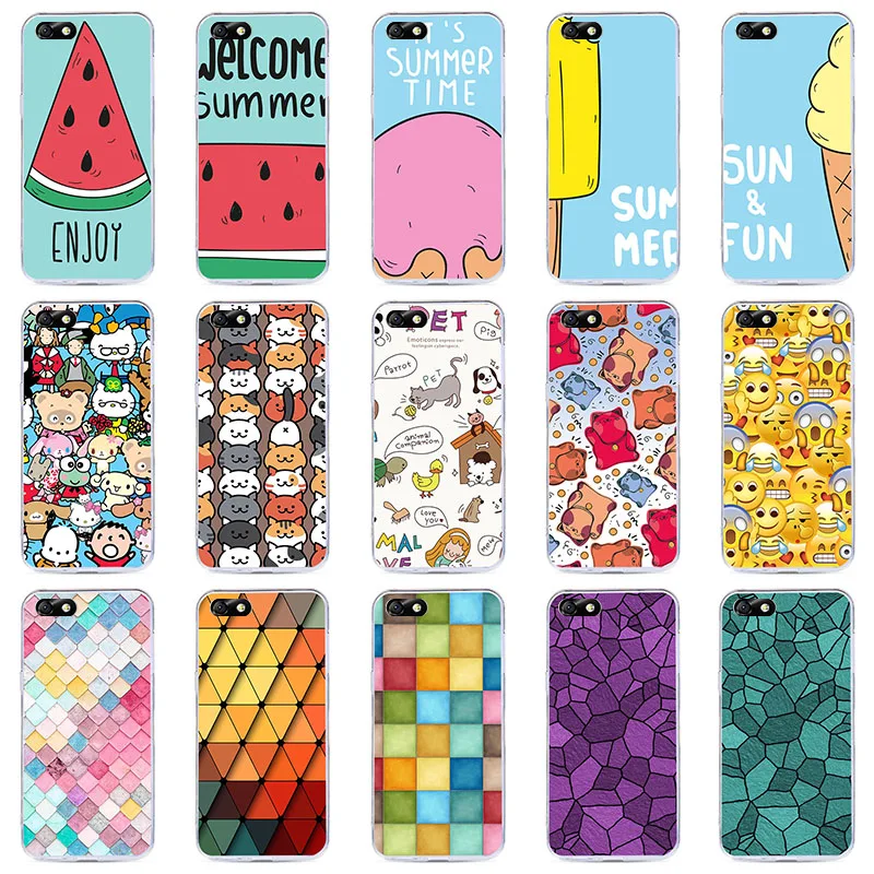 EVTDASDL TPU Case For Huawei Honor 4X 4 X CHE2 CHE2-L11 CHE2-12 CHE2-L23 Soft Silicone Cool Design Pattern Printed |