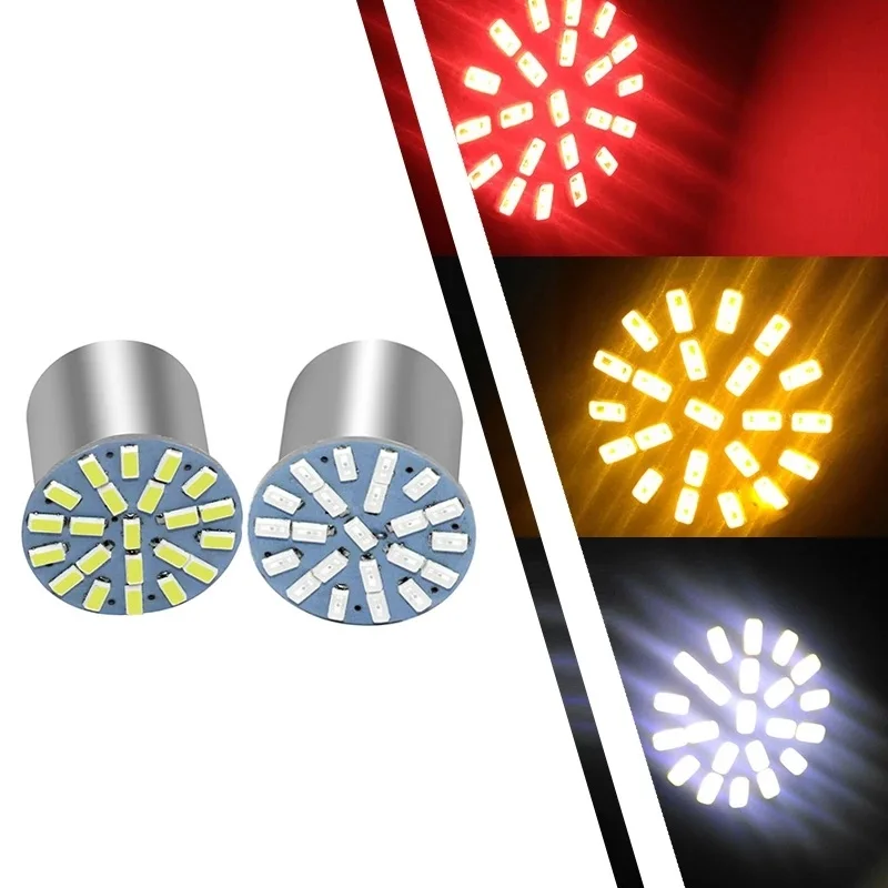 10 шт. 1157 BAY15D P21W 1156 BA15S 22SMD Автомобильные светодиодные стоп-сигналы указатели