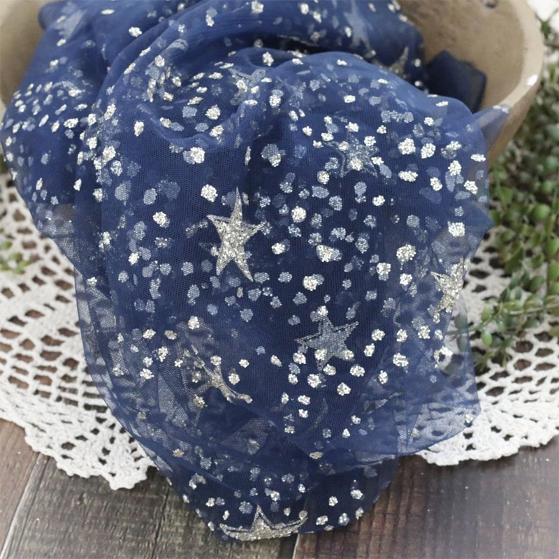 

Newborn Photography Props Star River Bronzing Mesh Wrap Blanket Photo Background