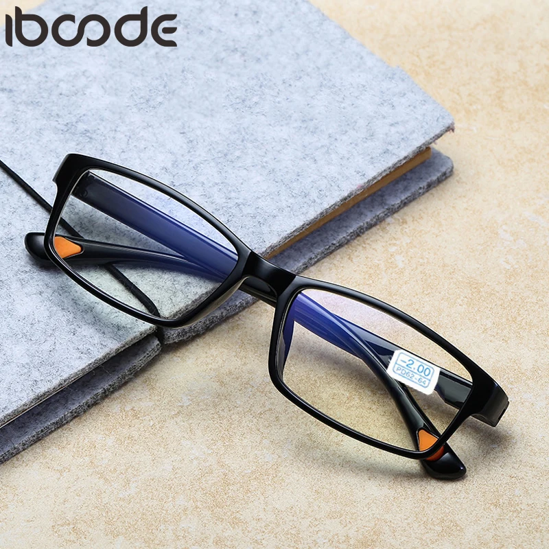 Iboode TR90, очки для близорукости, ультра-светильник, гибкие очки для близорукости, женские, мужские, короткий объектив прицела, очки, полная оправа, очки Oculos