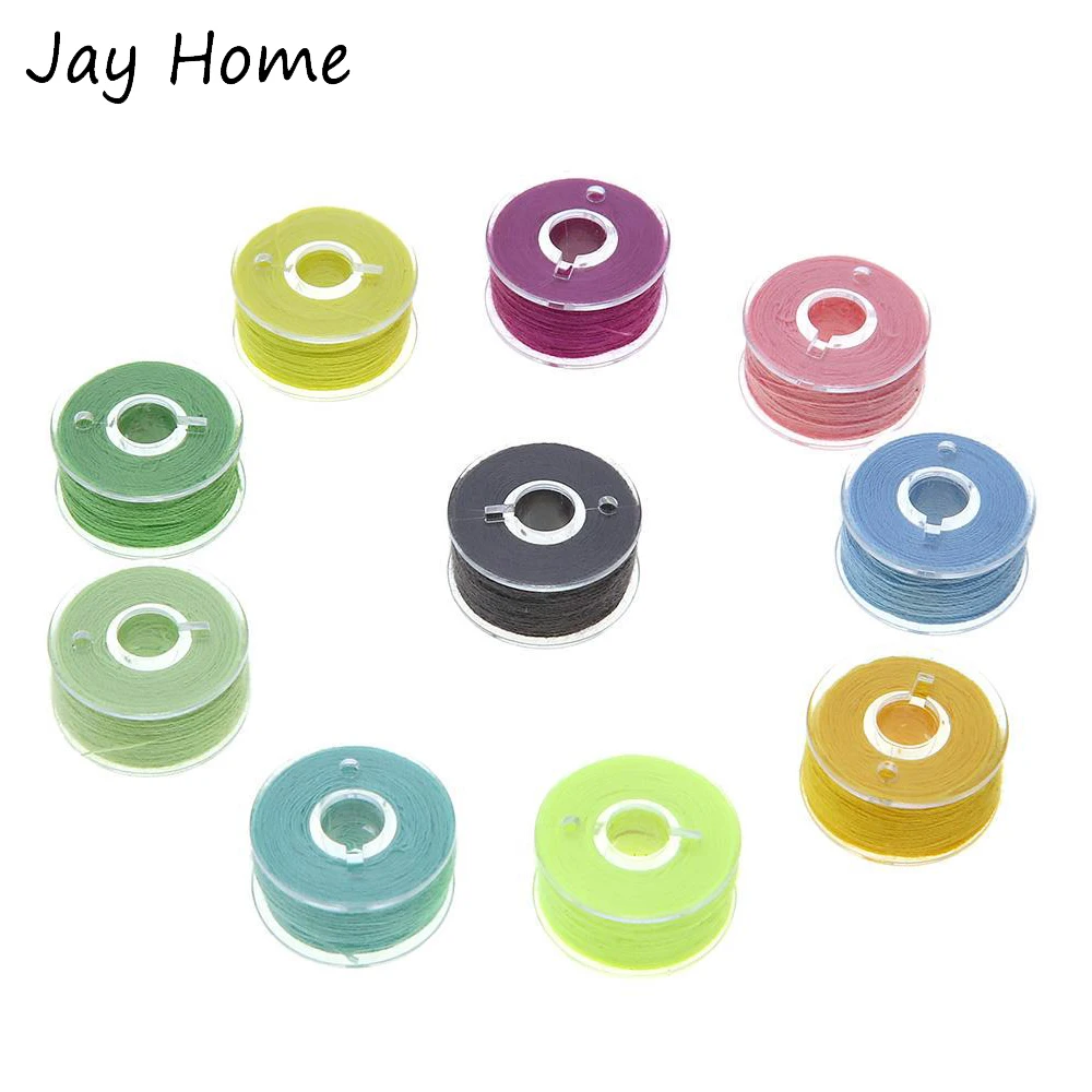 36Pcs Plastic Sewing Machine Bobbins Assorted Colors Threads for Hand and DIY Tools | Дом и сад