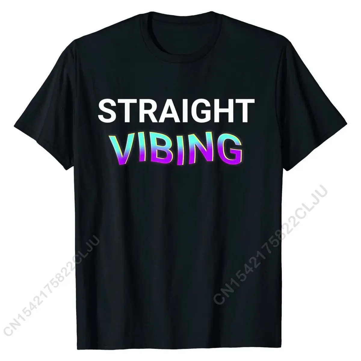 

Straight Vibing Meme Vibe Check Aesthetic T-Shirt Party Tops Shirt Cotton Men Top T-shirts Party Hip Hop