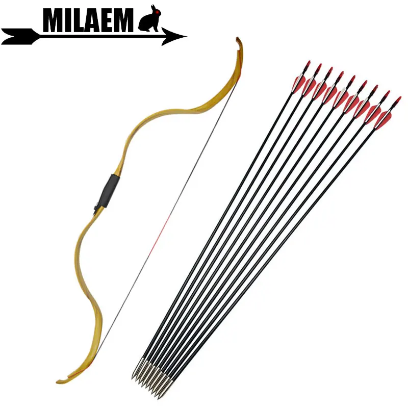 

Традиционный Рекурсивный лук и набор стрел для стрельбы из лука 20-30 фунтов, съемные стрелы из стекловолокна для лука, лук, аксессуары для охо...