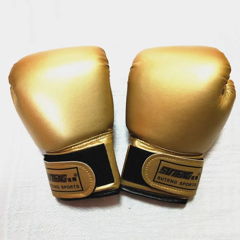 gold Новые однотонные детские боксерские защитные перчатки для детей 3-10 лет, губчатые тренировочные перчатки Sanda - Цвет: gold