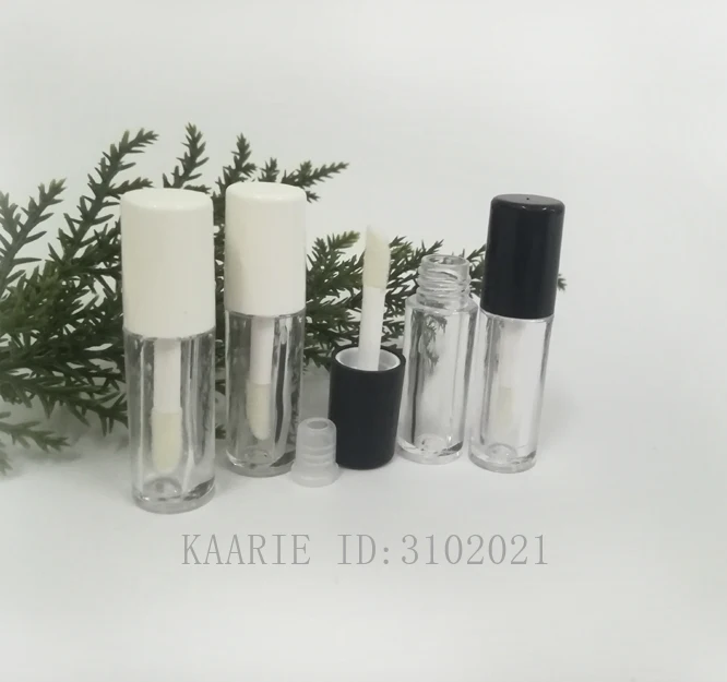 

10-200PCS 0.8ML White Cap Empty Mini Lipgloss Tube, Small Liquid Lipstick Refillable Sample Bottle, Plastic Lipgloss Package
