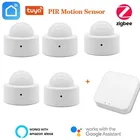 Смарт-датчик движения Tuya ZigBee Gateway, Беспроводной сенсор для движения тела, со встроенной батареей, с пассивным инфракрасным сенсором