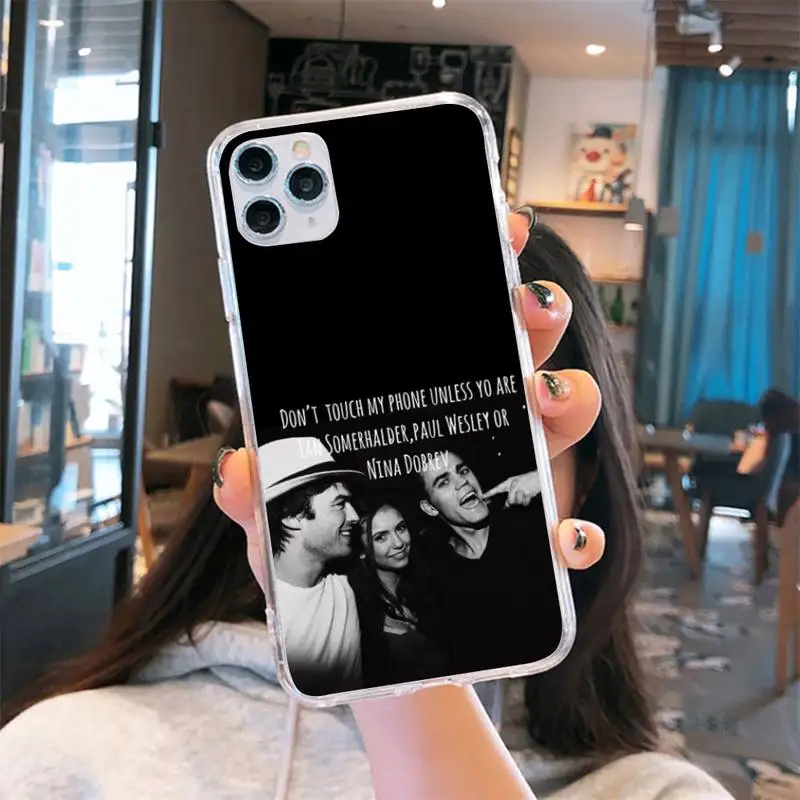 

the Vampire Diaries Phone Case Transparent soft For iphone 5 5s 5c se 6 6s 7 8 11 12 plus mini x xs xr pro max