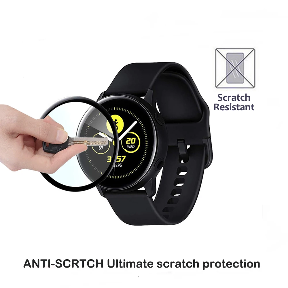 Для samsung Galaxy Watch Active 3D изогнутая ПЭТ-пленка, защитная пленка против царапин, полноразмерная пленка для samsung