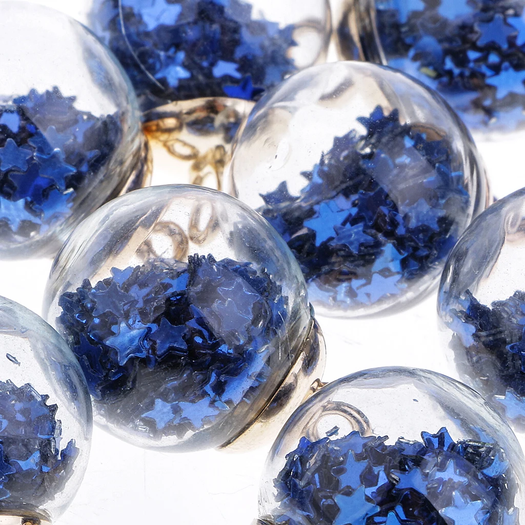 20 шт лучшие подвески в виде стеклянного шара со звездой для ожерелья браслеты