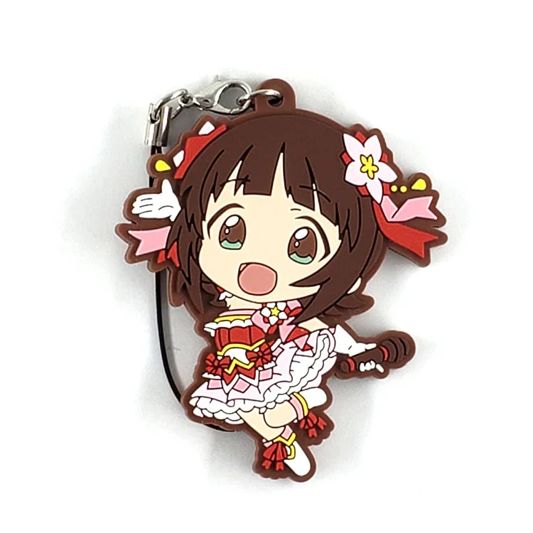 Idolm ster Золушка оригинальная японская аниме фигурка резиновая силиконовая подвеска на мобильный телефон/брелок/ремешок D447