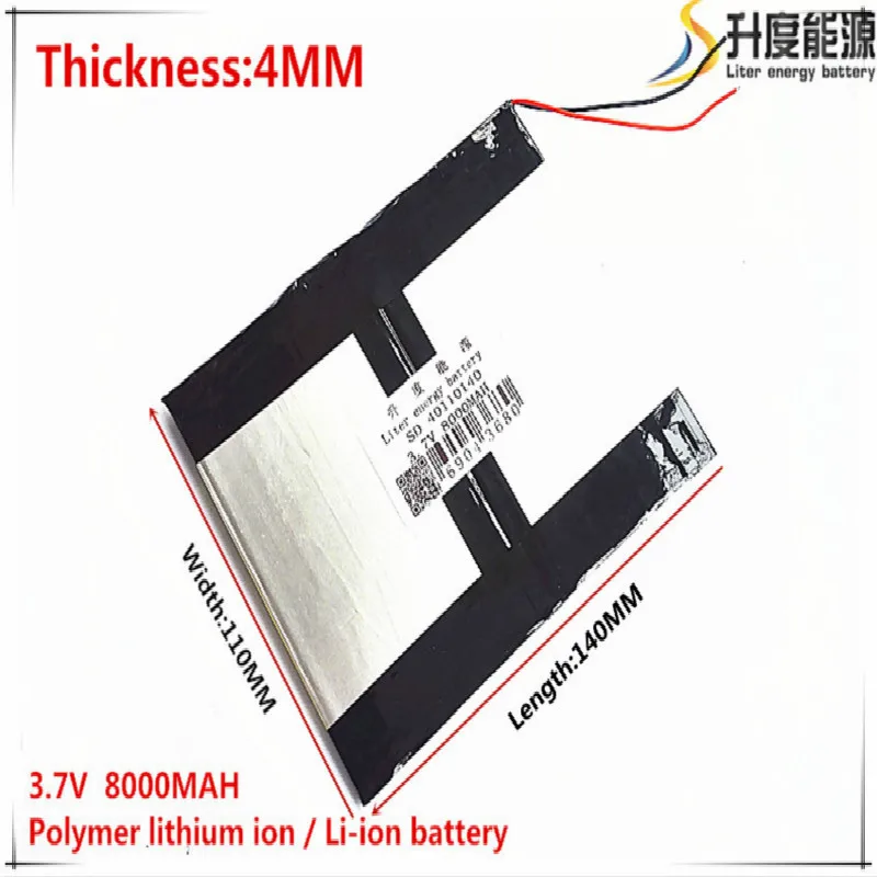 5pcs 3 7 V 8000mAH [40110140] PLIB (полимерный литий ионный/литий ионный аккумулятор) для