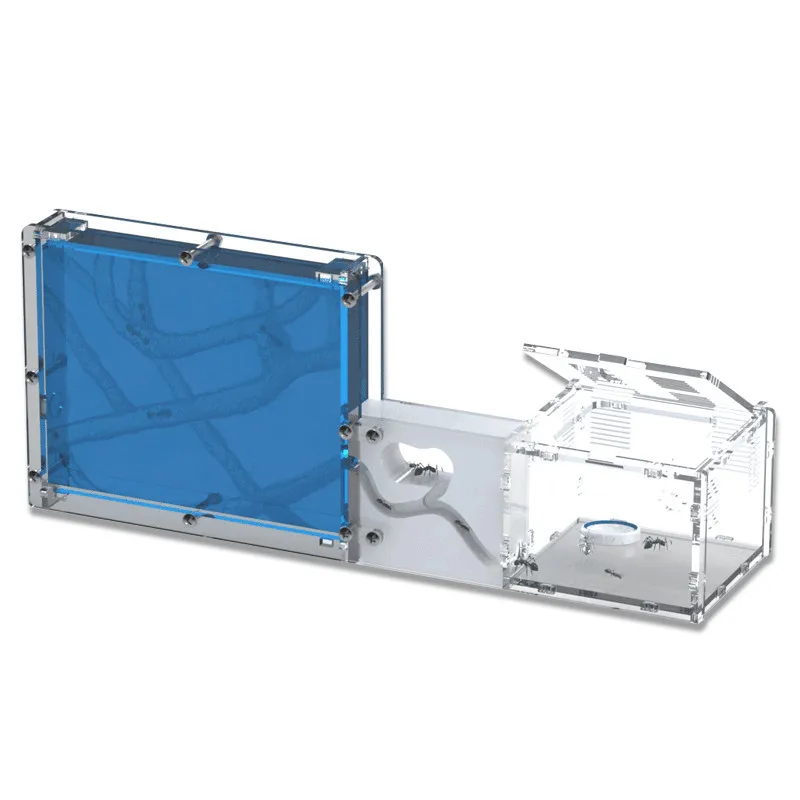 

Ant Housing Nest Insect Cage Farms Feed Plastic Acrylic Display Trapezoid Box