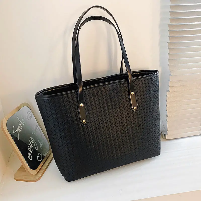

Fashion Brand Shoulder Bags Soft Leather Braid Shopping Bag Lady Handbag Women Large Capacity Tote Bag