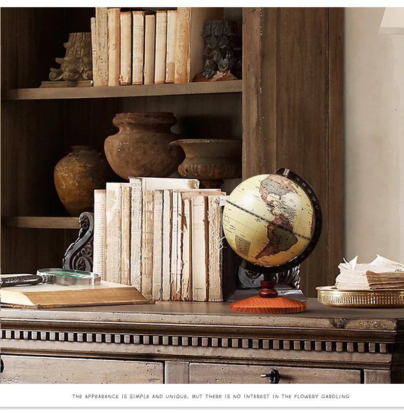 Винтажный Настольный шар деревянная творческая резьба искусство