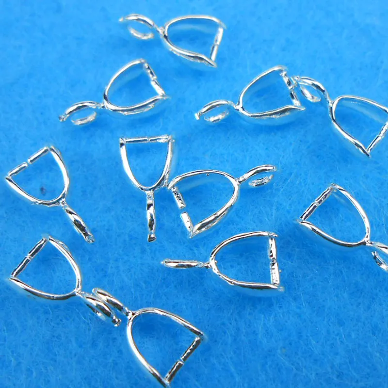 50 шт. DIY аксессуары 925 стерлингового серебра и покрытая розовым золотом основание