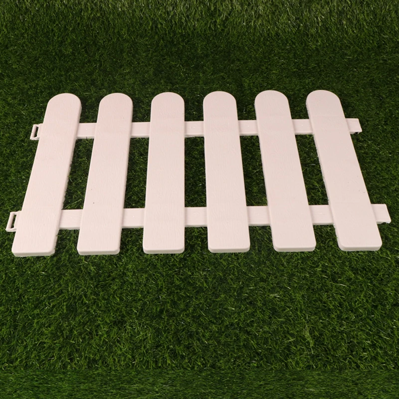 

20 PCS Reusable Plastic Plant Fence for Garden Decorative Small Fence with Wood Grain 50*30cm FBS889