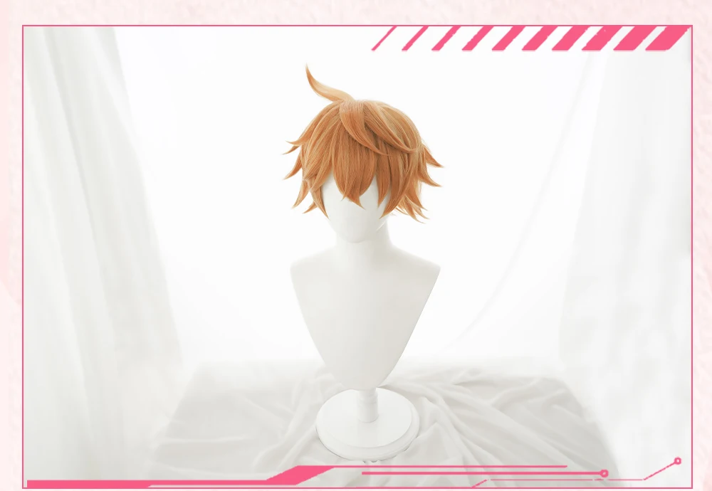 Anihut Tartaglia Childe Cosplay Wig Genshin Impact Orange Heat Resistant Synthetic Hair Halloween -Zentai shop online H6c9337d1c8ad468f87cc909c454796e5g.jpg