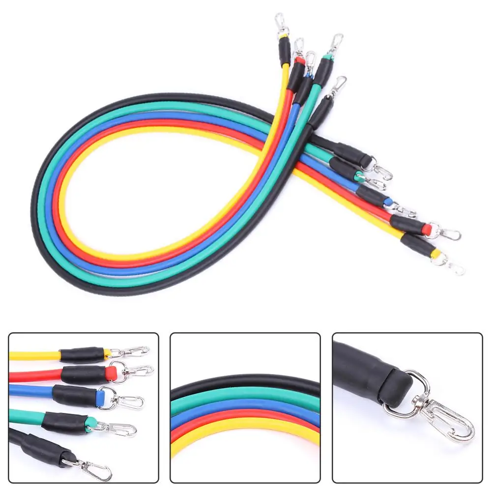 

Gym Home Fitness Equipment Latex Resistance Band Multifunction Muscle Work Out Training Exercise 11 Piece Set Rally Rope