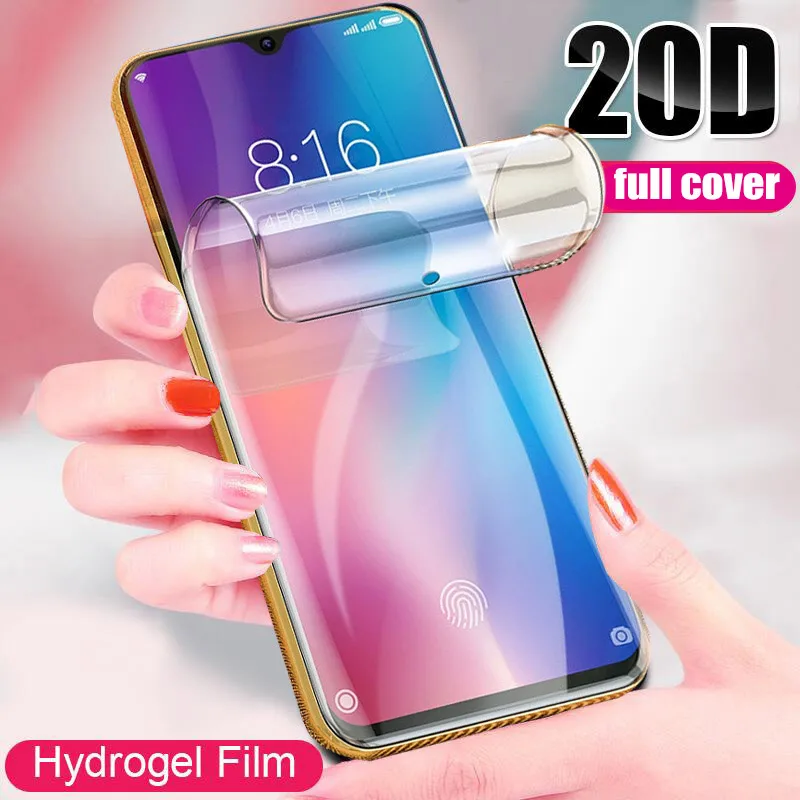 20D полное покрытие Защитная Гидрогелевая пленка для Xiaomi mi CC9 9 SE A1 9T Xiao 8 A2 Lite Pro не