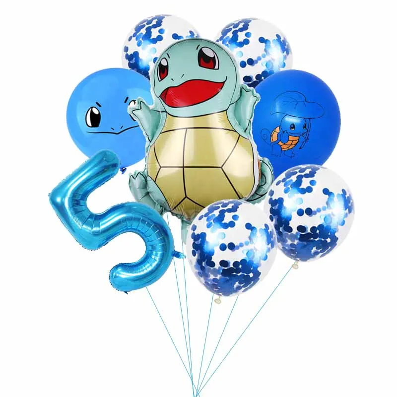 1 комплект Пикачу Покемон Дженни черепаха Алюминий набор воздушных шариков с