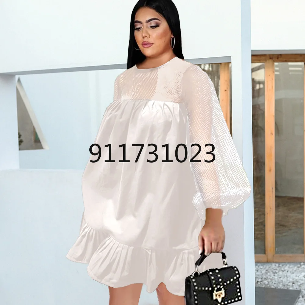 african fashion designers New Africa woman style fashionable Lace sequins pure color lady Dress party Spuer size L XL XXL XXXL african wear for women