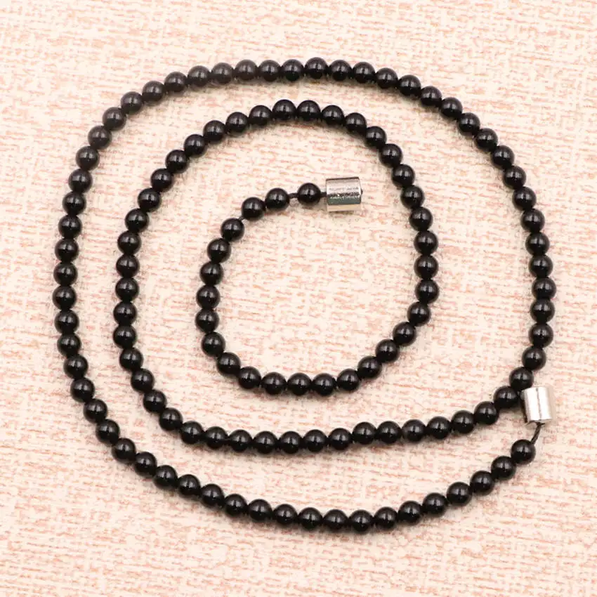 Крошечное ожерелье эффектное женское натуральное Бусы из камня Агата короткая