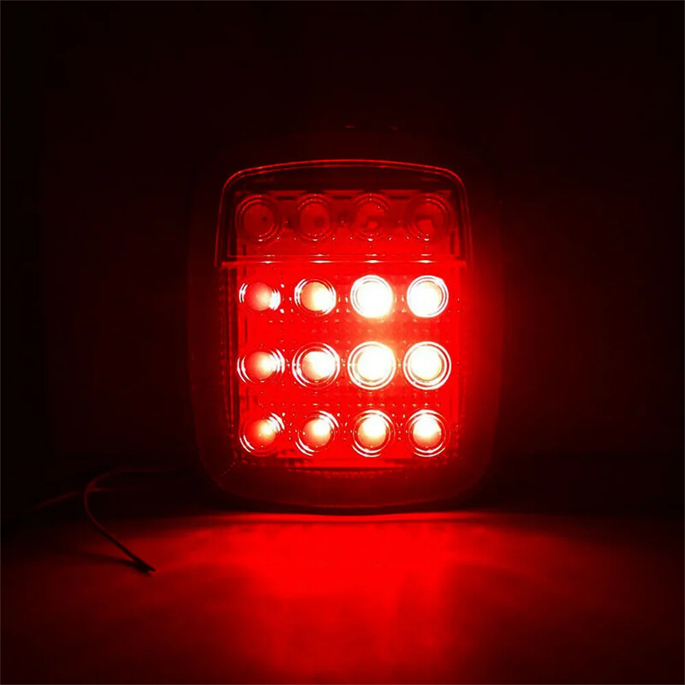 

16LED Stop Tail Light Rear Brake Lamp Turn Reverse Fit For Jeep Wrangler Trailer Car Accessories High-quality Reversing Lights