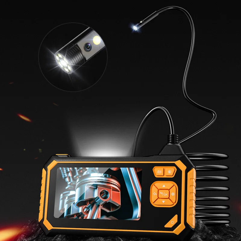 

IM113 Dual Camera High-Sensitivity Chip Digital LCD 8mm Snake Scope Endoscope Probe Inspection Handheld Borescope 5m Rigid Cable