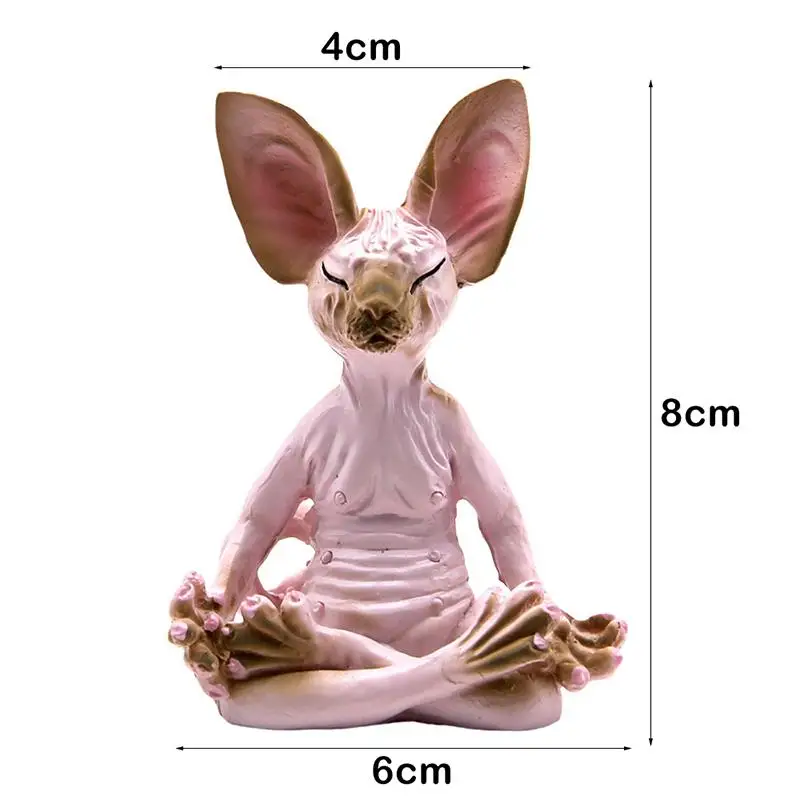 Причудливая статуэтка Будды сфинкса кошка для медитации йоги счастливая