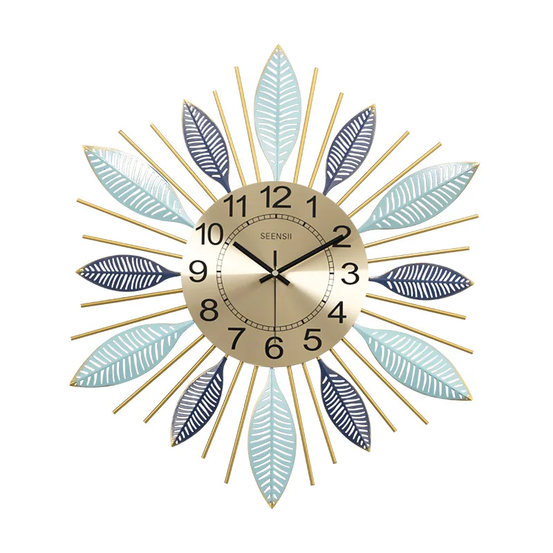 

Large Wall Clock Metal Luxury Gold Home Living Room Decoration Creative Wall Watch Silent Movement Clocks Zegar Scienny Gift