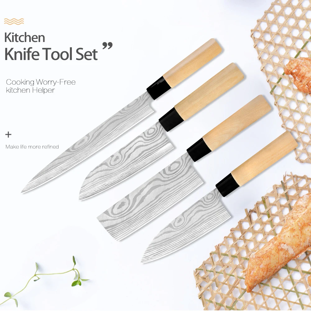 Sowoll кухонный нож из нержавеющей стали 9 ''сашими 6 5'' Santoku шеф повара для
