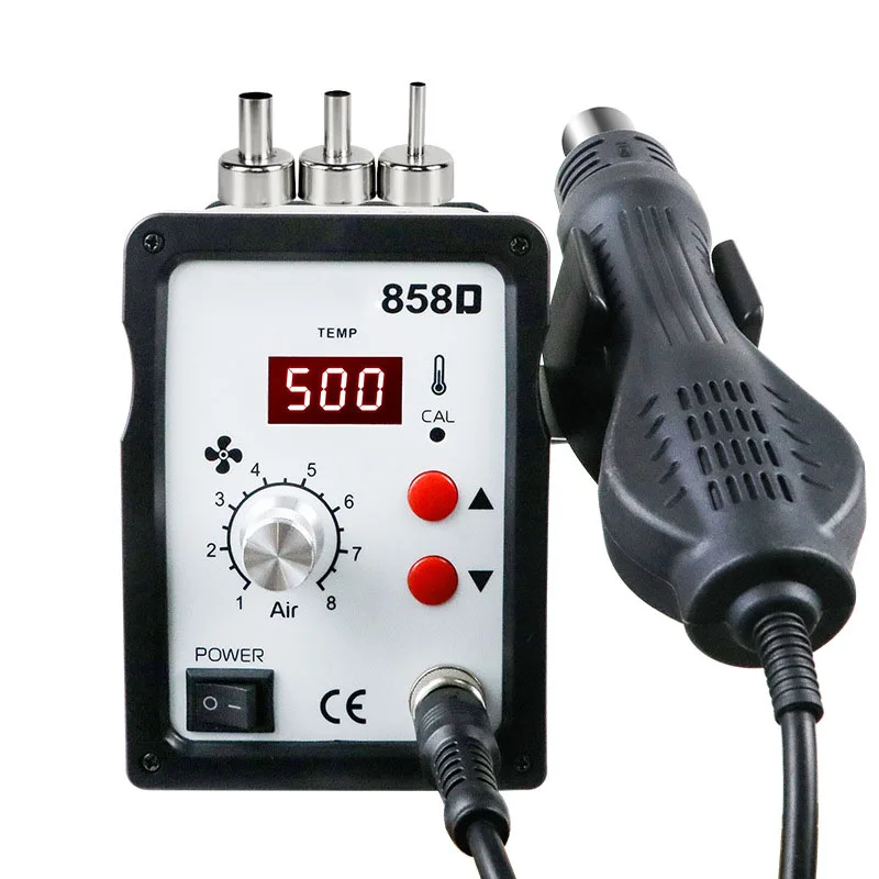 Прямая поставка 858D пистолет горячего воздуха 700 Вт светодиодсветодиодный