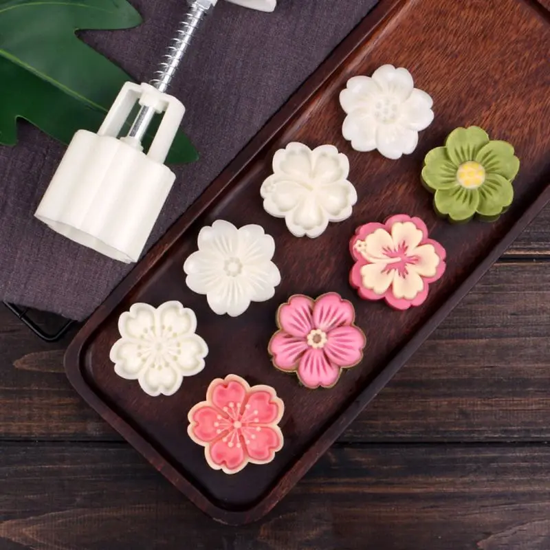 Форма Mooncake с 6 штампами пресс для печенья форма выпечки сделай сам 50 г | Дом и сад