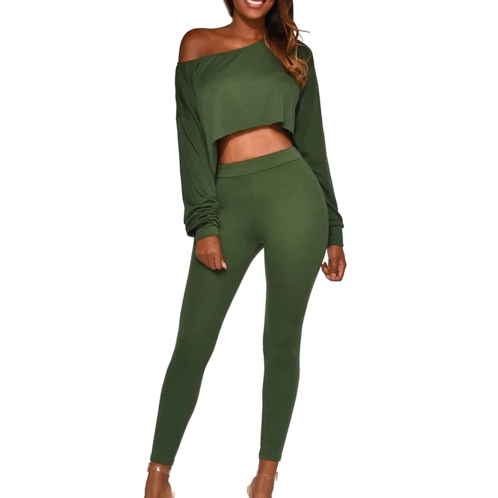 Женский спортивный костюм из двух предметов женский комплект с длинным рукавом