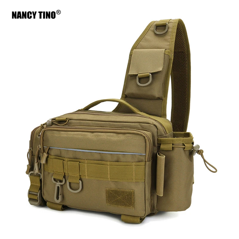 

NANCY TINO Fishing Bag Multifunctional Tackle Bags Single Shoulder Crossbody Bag Waist Pack Fish Lures Gear Utility Storage 1Pcs
