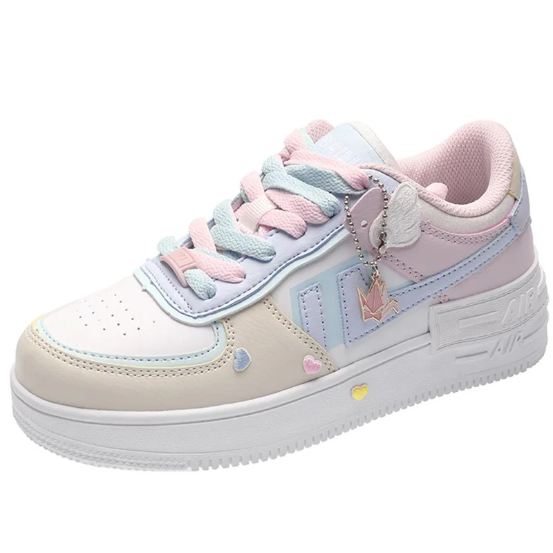 

Sneakers Women's Wild Spring and Autumn Fashion Women's Shoes Macarons Harajuku Neon Sneakers