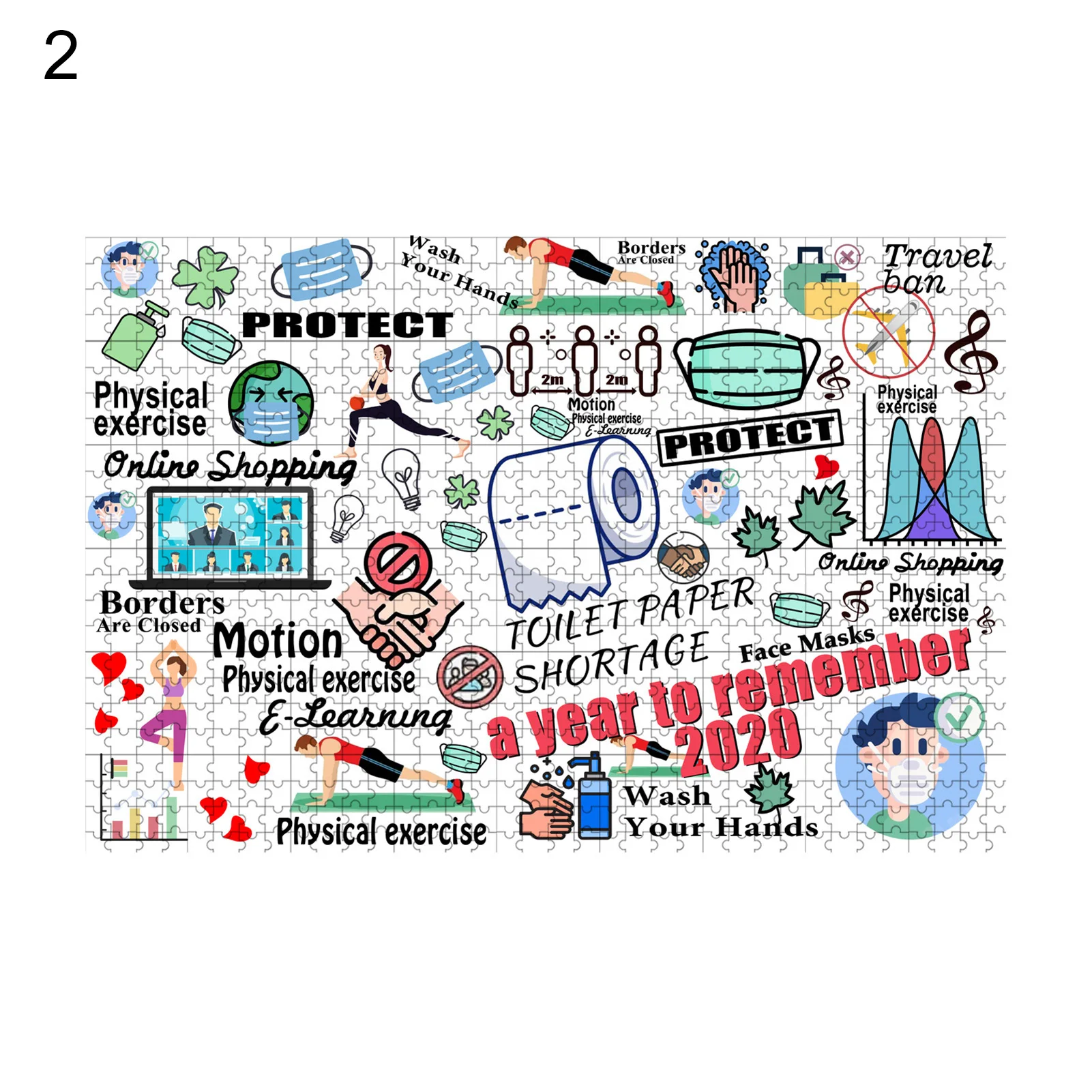 

1000Pcs/Set 2021 Commemorative Jigsaw Puzzles Kids Play Game Educational Toy