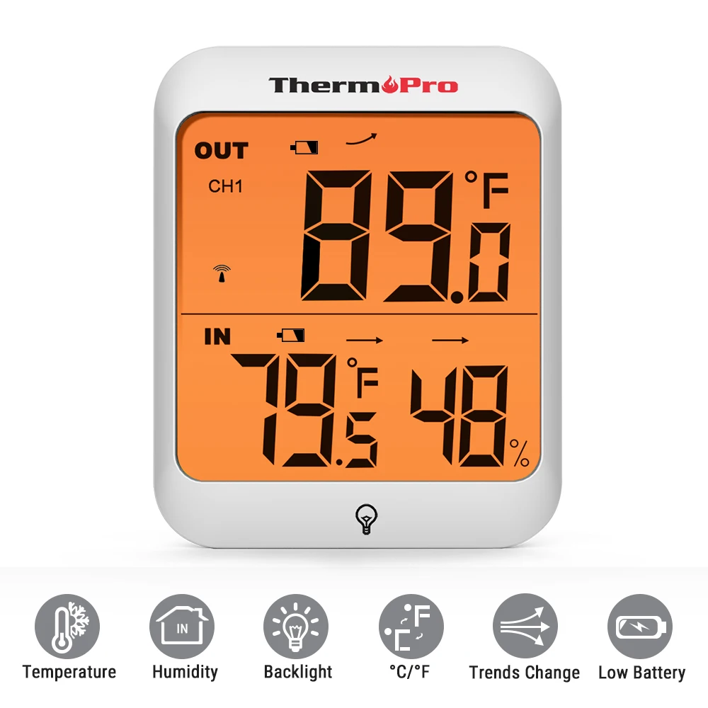 ThermoPro TP63 60 м Беспроводная метеостанция гигрометр термометр цифровой термометр с подсветкой для сада