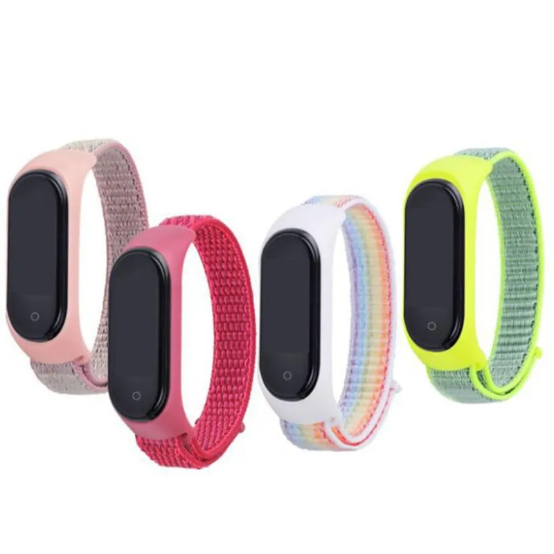 Нейлоновый универсальный ремешок для браслета Mi Band 3 4 5 сменный силиконовый на