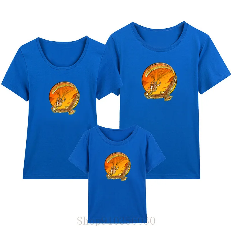 NeverLand Paragliding (Black Text) T-Shirt_waifu2x_art_noise baby girl clothes teen girls clothing mother and daughter | Мать и ребенок
