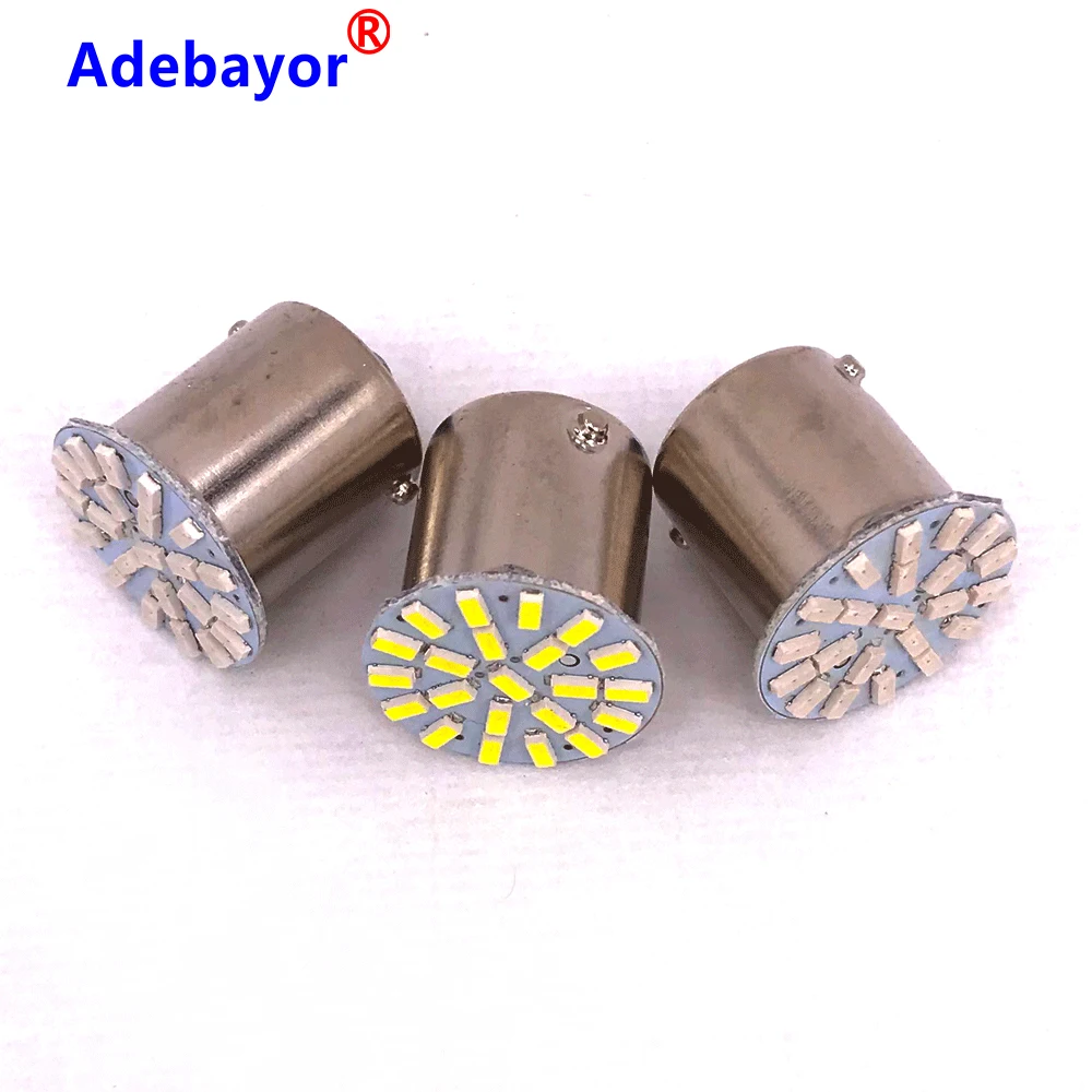 100 шт. 1156 BAY15S P21W 3014 22 SMD Автомобильные светодиодные указатели поворота стояночные