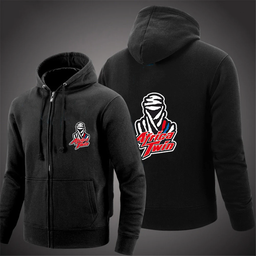 

NEW Men Africa Twin Crf 1000 L Crf1000 Tops zip Hoodies Jacket Motorcycle Print Punk Clothing High street Casual Sweatshirt Coat