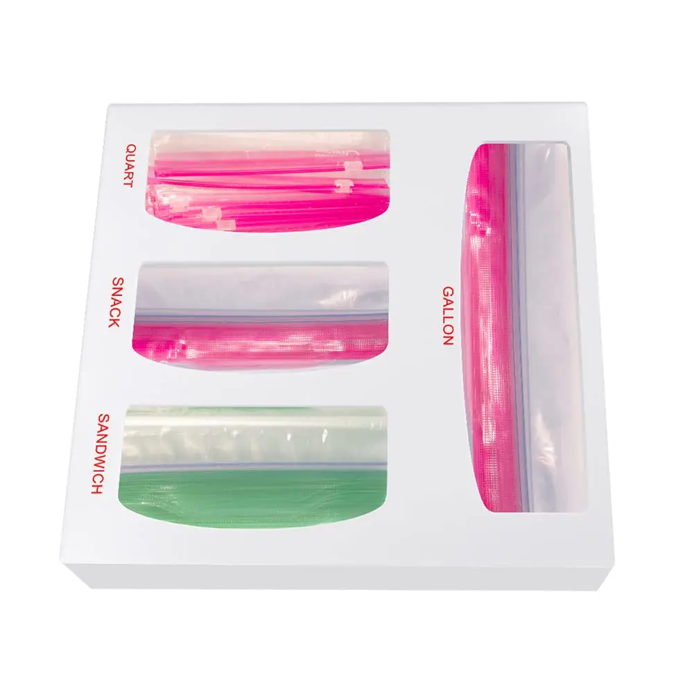 

Plastic Food Storage Bag Holders Acrylic Ziplock Bag Storage Organizer Bag Storage Drawer Organizer