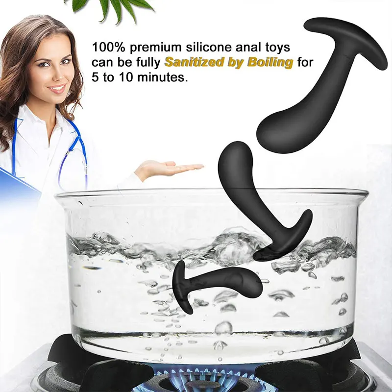 Анальная пробка Силиконовые анальные пробки Тренировочный Набор с расклешенным