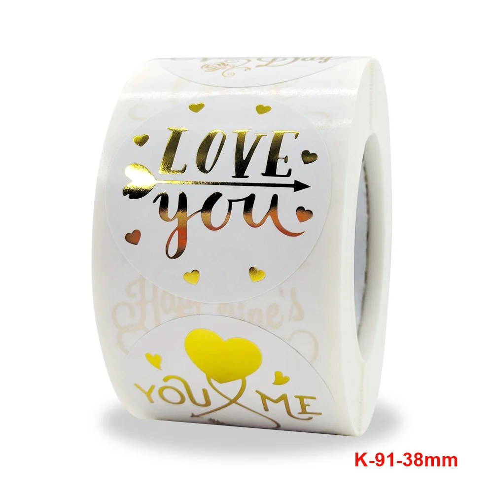 

UU Gift 50/100/300/500 Pieces of Bronzing Love You Reward Stickers 8 Pattern Kids Seal Label Scrapbook Stickers Bullet Journal