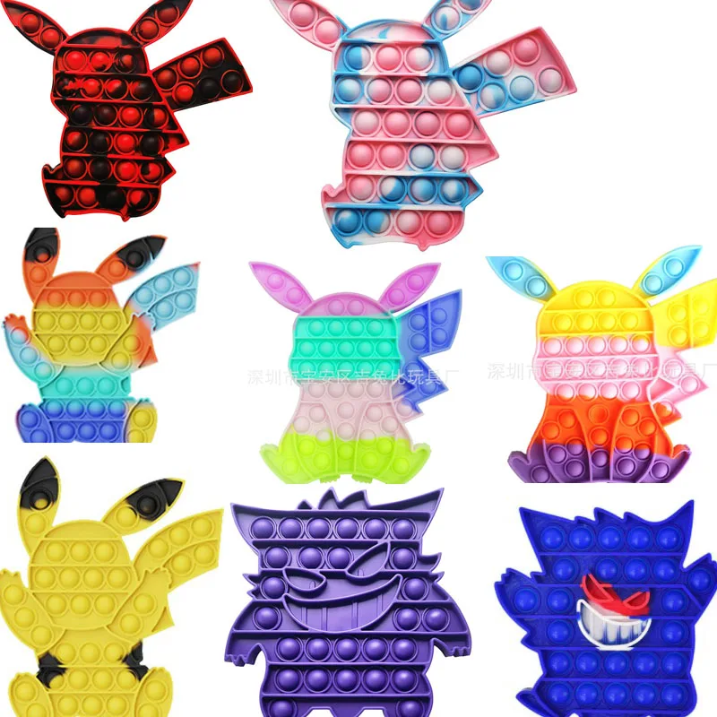 

Pokemon Pikachu Kawaii Push Bubble Simple Dimple Fidget Toy Anti-Stress Sensory Toys Dimple Fidget Toys Poppit Gift