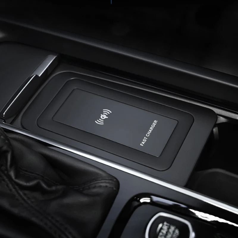 Беспроводное зарядное устройство qi для volvo xc90 мобильный телефон s60 s90 xc60 v60 быстрая